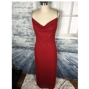 Sparkly Red Dress Gown Prom Dance Floor Length.